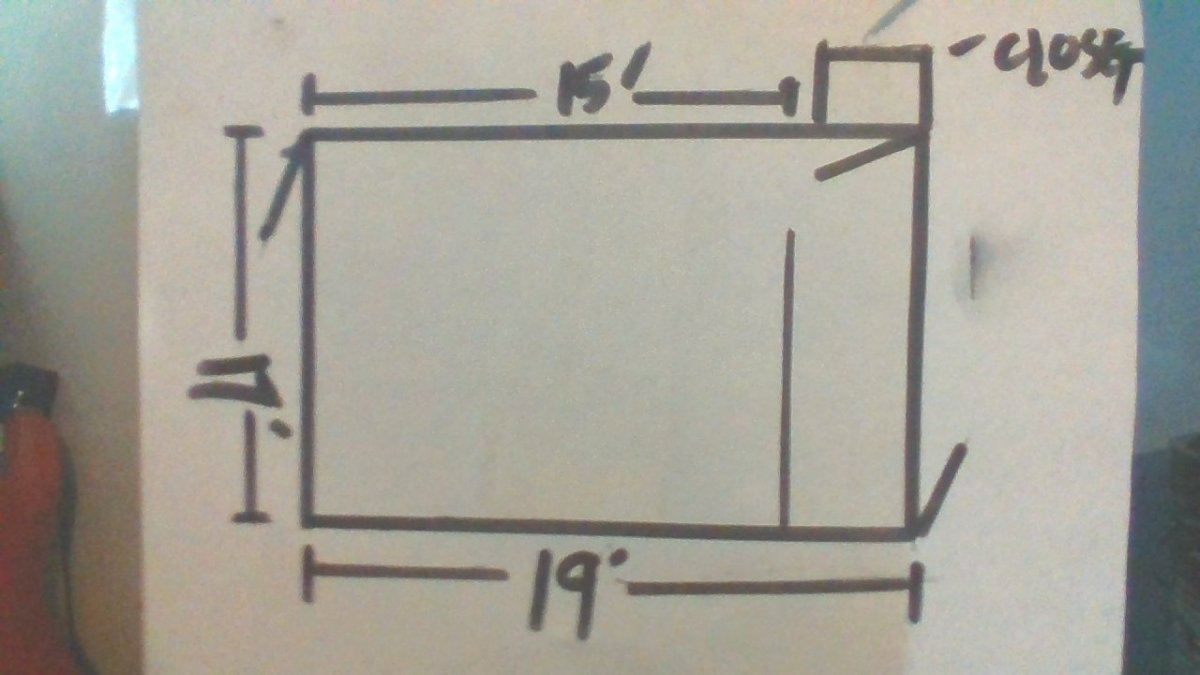 Need help designing a 17x15 room into 3 section grow room